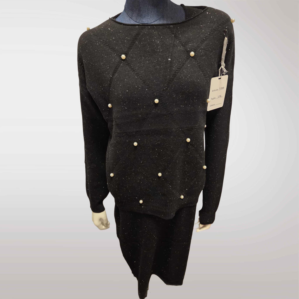 Damski Komplet Swetrowy Sukienka + Sweter