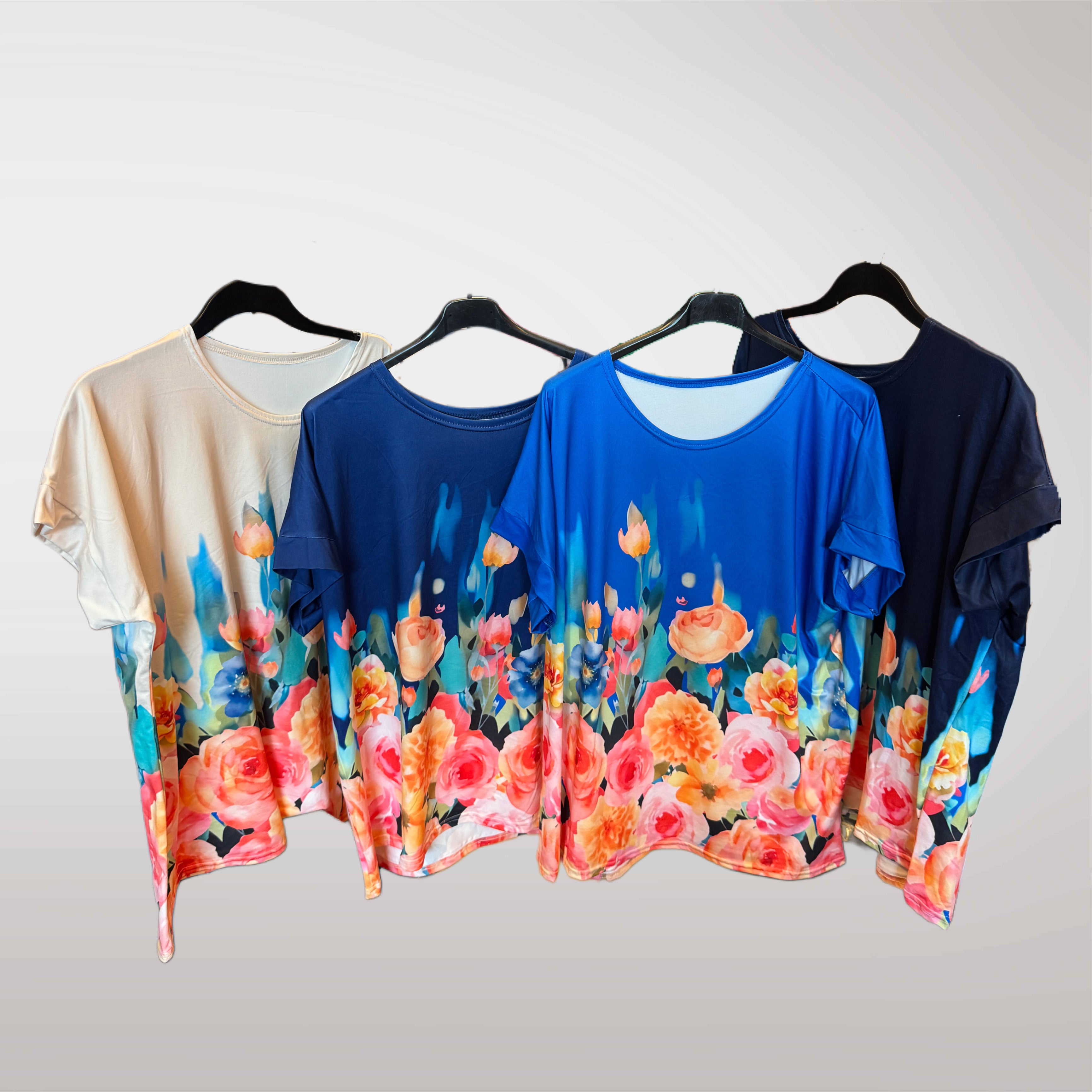 Damska Bluzka w Kwiaty Oversize