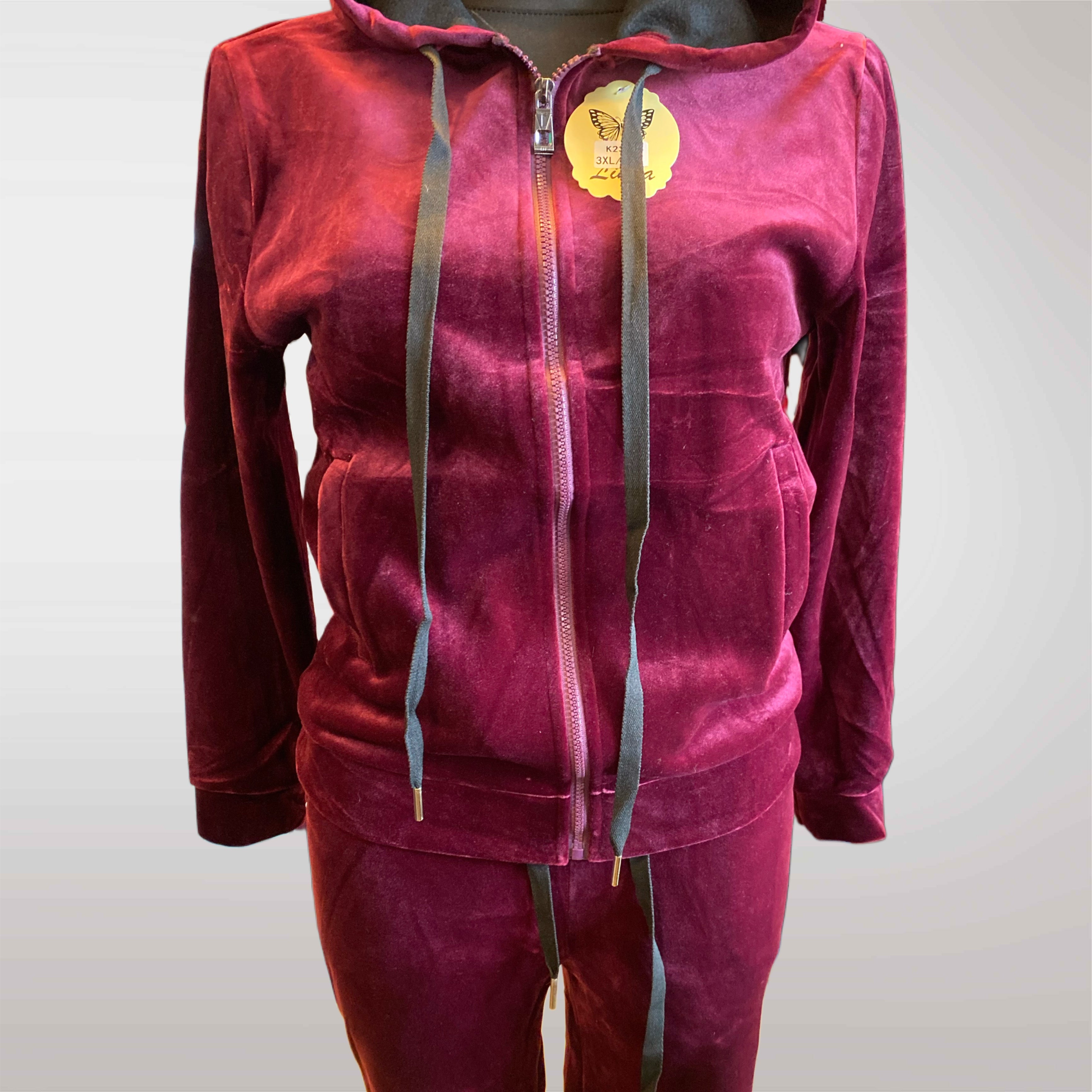 Komplet Dresowy Welurowy Dres Welur Damski