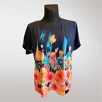 Damska Bluzka w Kwiaty Oversize