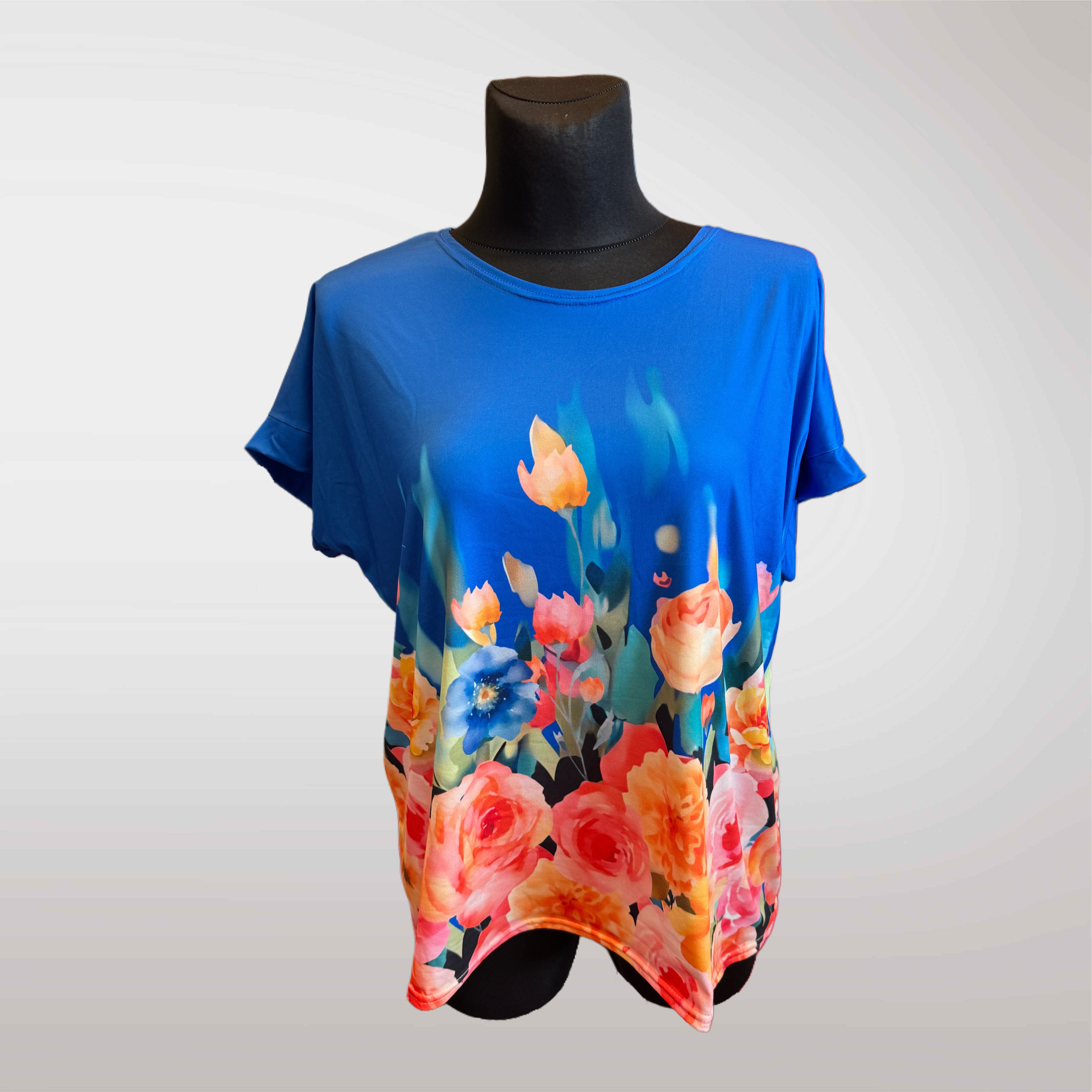 Damska Bluzka w Kwiaty Oversize