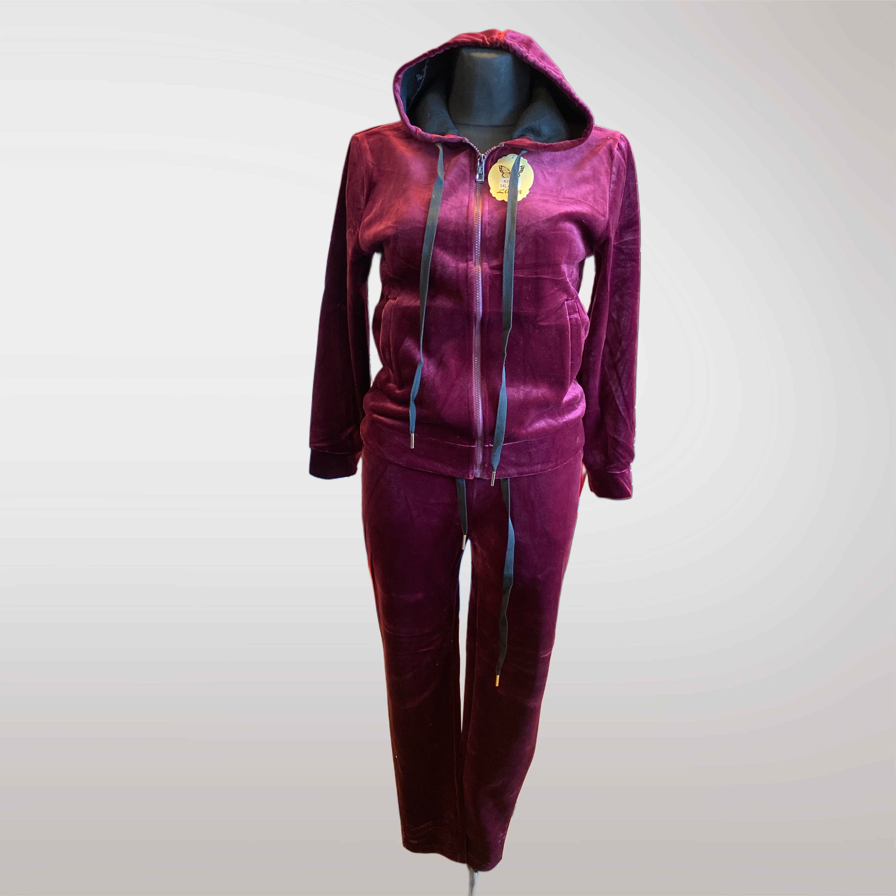 Komplet Dresowy Welurowy Dres Welur Damski