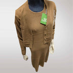 Zimowy Komplet Dzianinowy Sukienka + Sweter