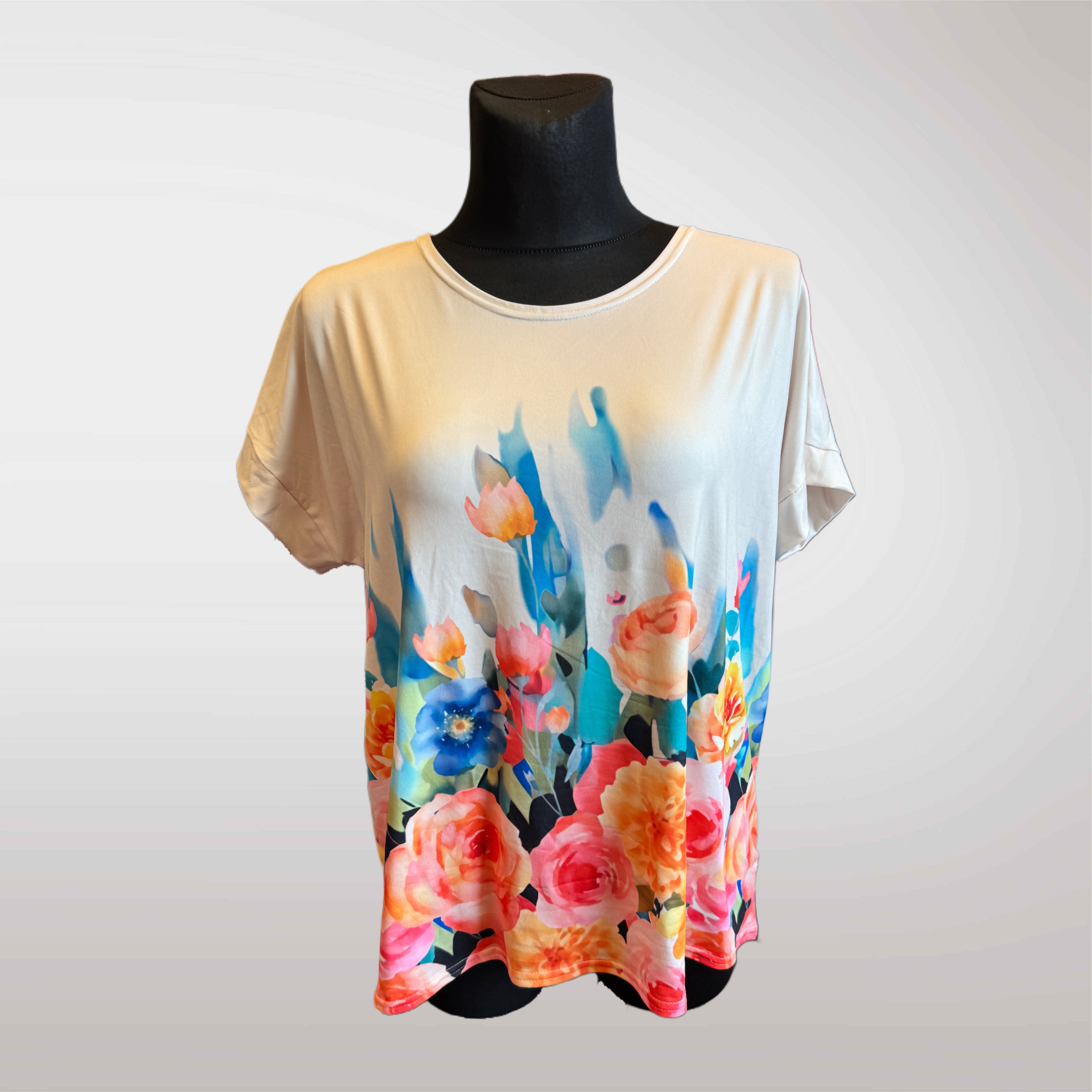 Damska Bluzka w Kwiaty Oversize