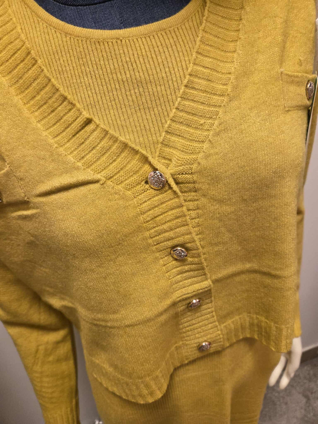 Zimowy Komplet Dzianinowy Sukienka + Sweter