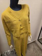 Zimowy Komplet Dzianinowy Sukienka + Sweter