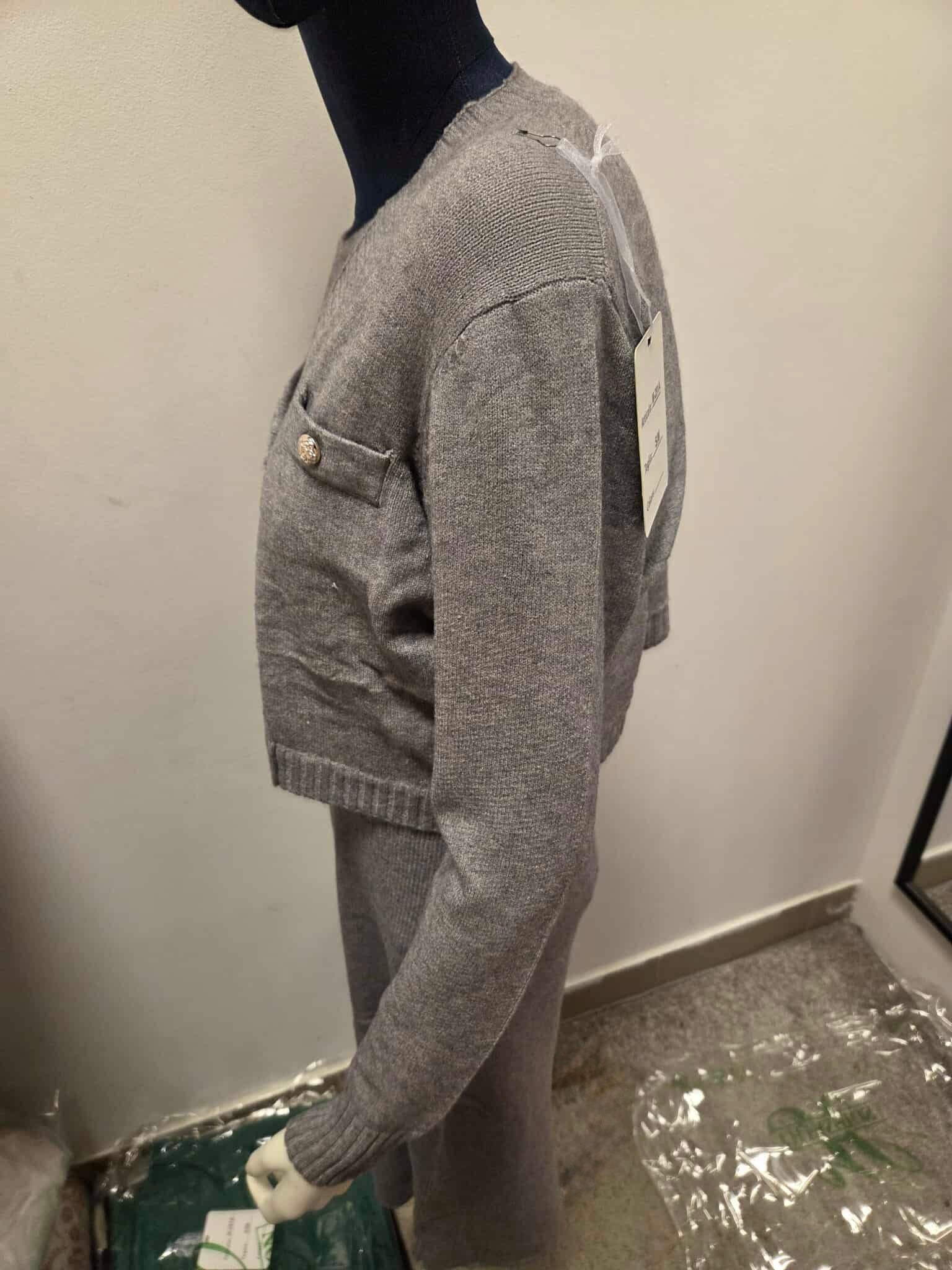 Zimowy Komplet Dzianinowy Sukienka + Sweter