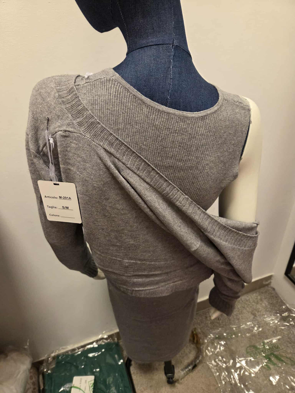 Zimowy Komplet Dzianinowy Sukienka + Sweter