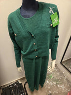 Zimowy Komplet Dzianinowy Sukienka + Sweter