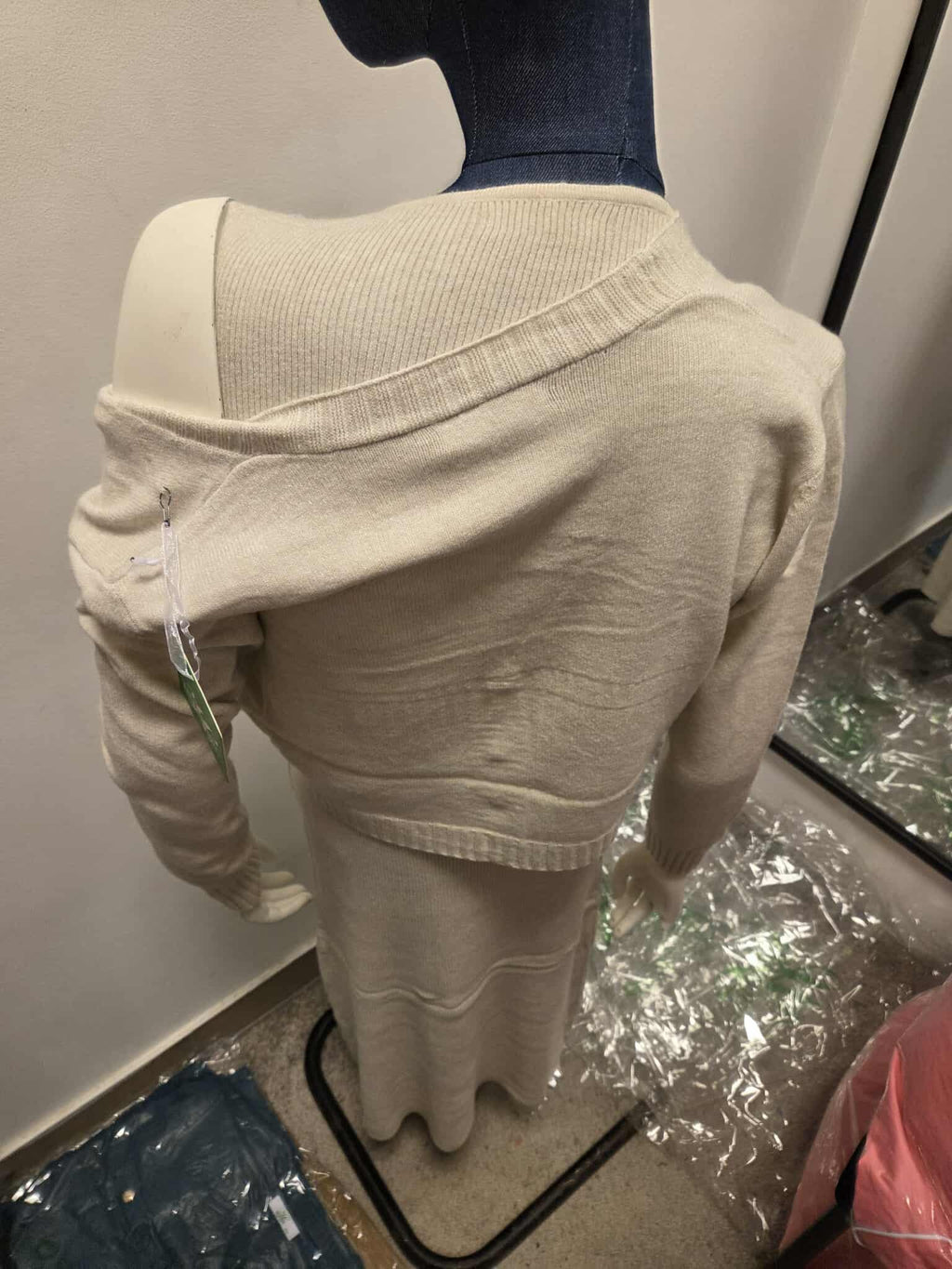 Zimowy Komplet Dzianinowy Sukienka + Sweter