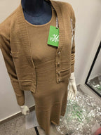 Zimowy Komplet Dzianinowy Sukienka + Sweter