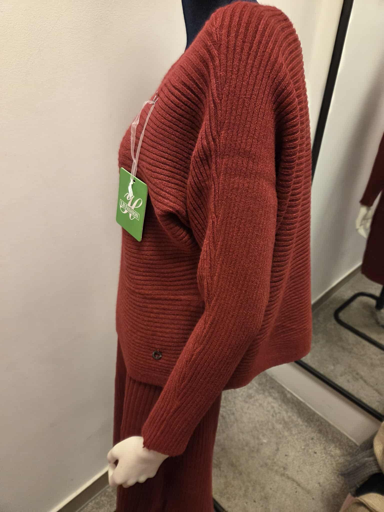 Damski Komplet Dzianinowy Sukienka i Sweter