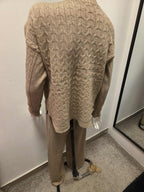 Damski komplet swetrowy z półgolfem: sweter + spodnie